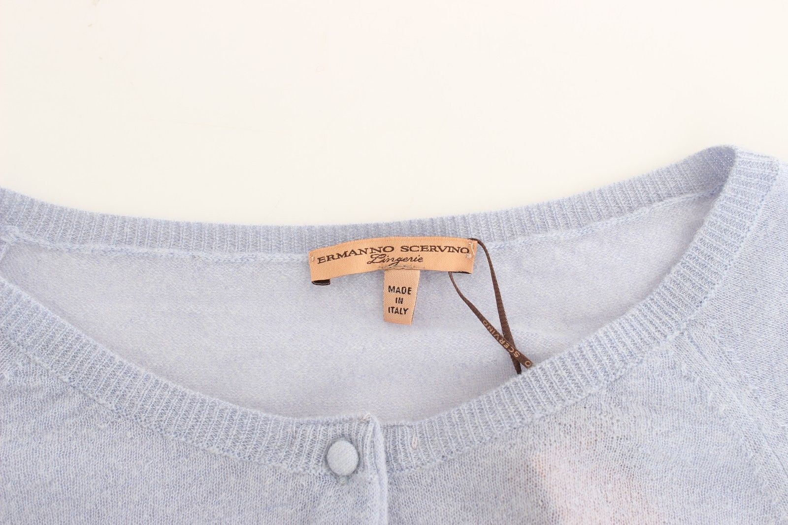 Lingerie Blue Knit Cropped Sweater Cardigan