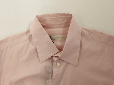 Pink Cotton Casual Long Sleeve Long Shirt