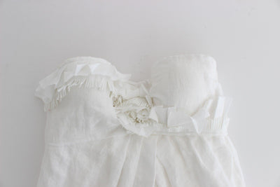 Beachwear White Beach Dress Bustier Mini