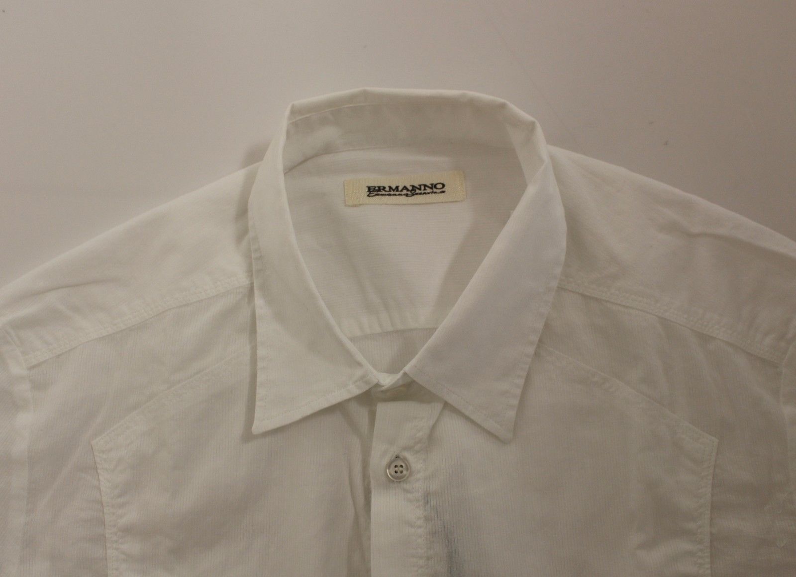 White Striped Cotton Slim Fit Casual Shirt