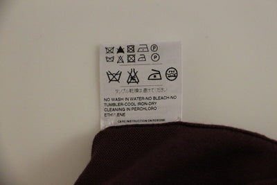 Red Silk Logo V-neck Sweater