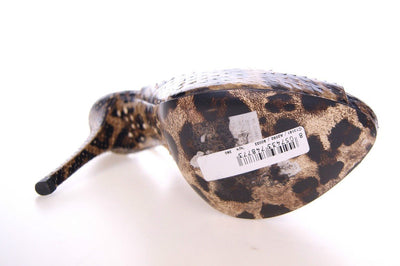 Brown Snakeskin Platform Slingbacks Shoes