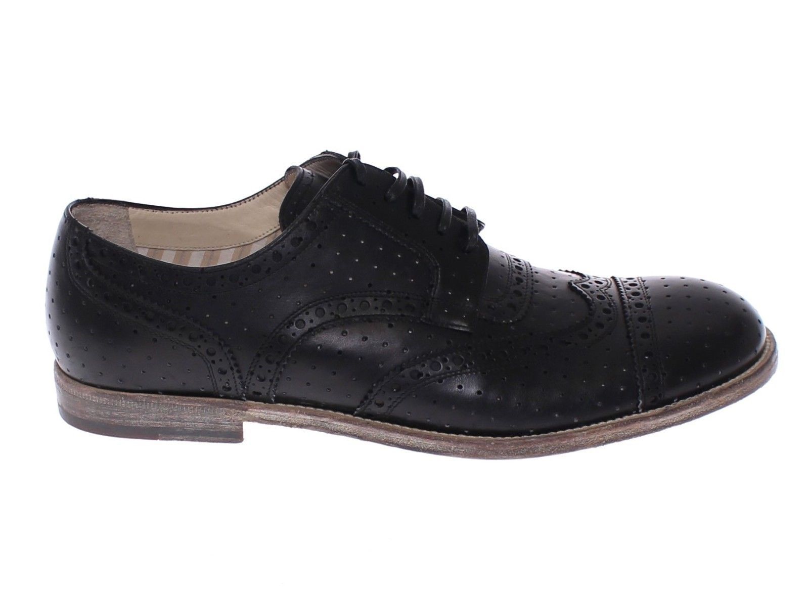 Black Leather Wingtip Formal Shoes