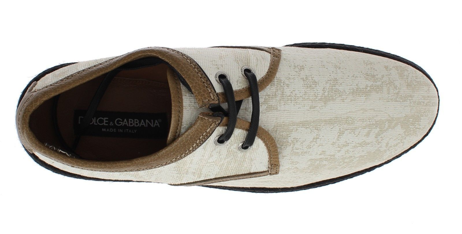 White Denim Brown Leather Casual Shoes