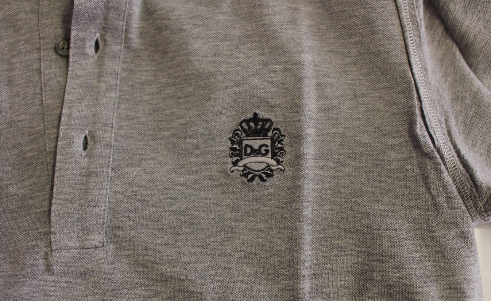 Gray Long Sleeve Polo Sweater Pullover