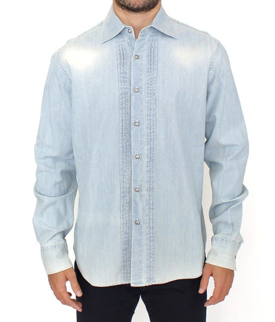 Blue Denim Jeans Cotton Casual Shirt Top