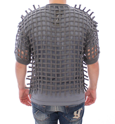 Gray Runway Catwalk Nets Knitted Sweater
