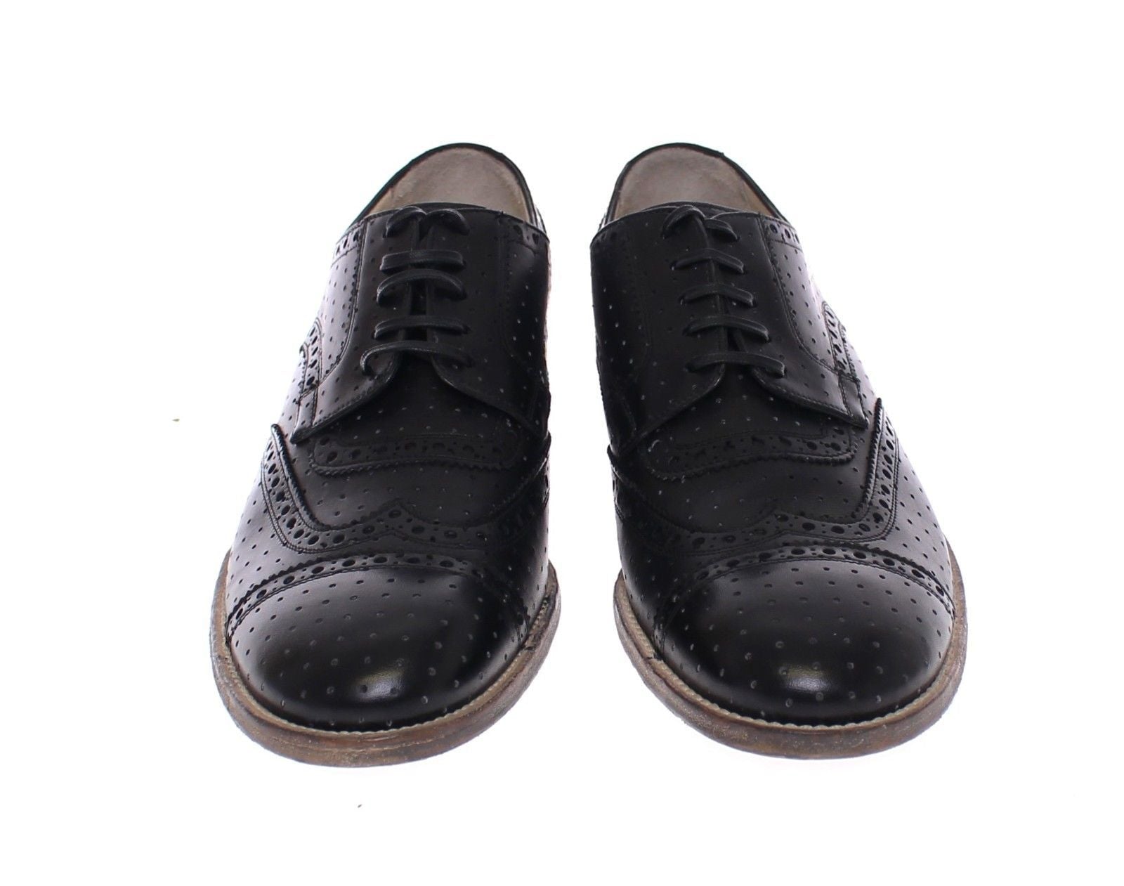 Black Leather Wingtip Formal Shoes