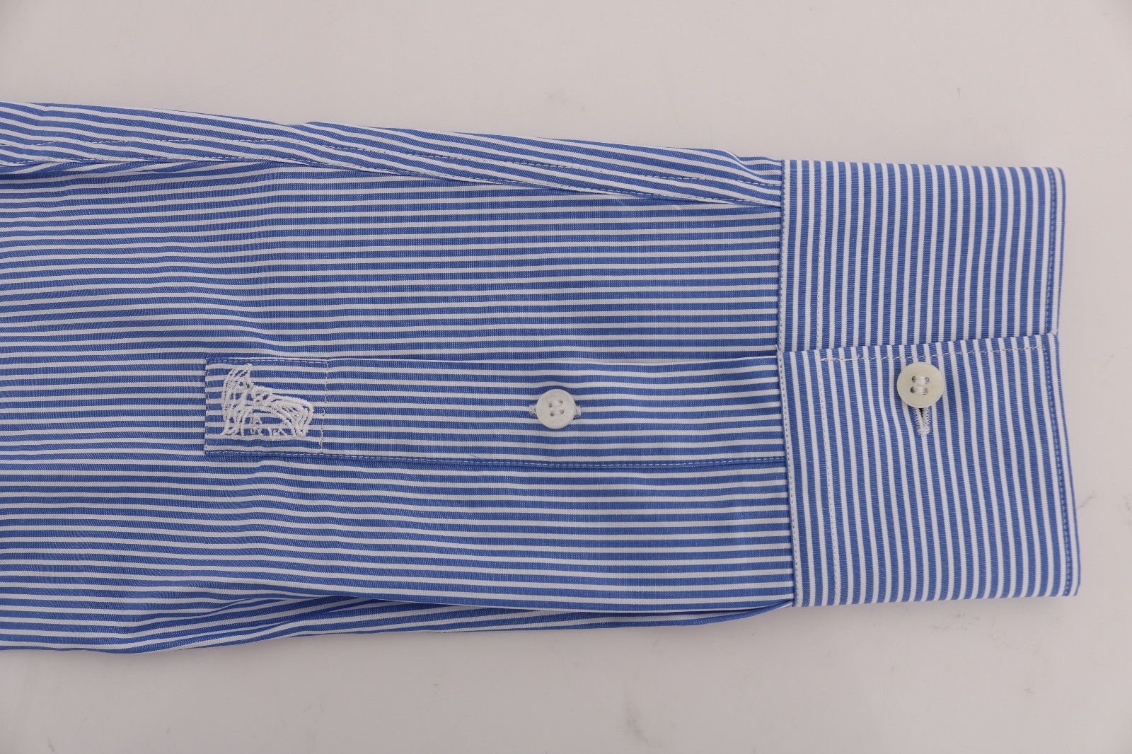 Blue Striped Cotton Trend Fit Shirt